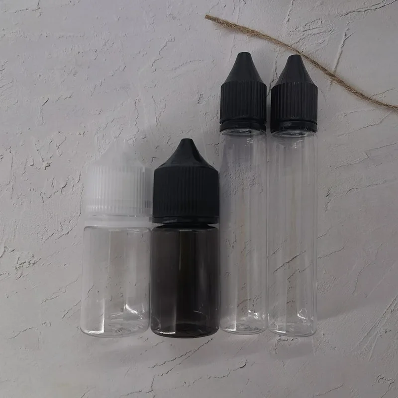 30ML 60ML PET empty Childproof cap anti-theft drip tip plastic bottle oil injection bottle manufacturer