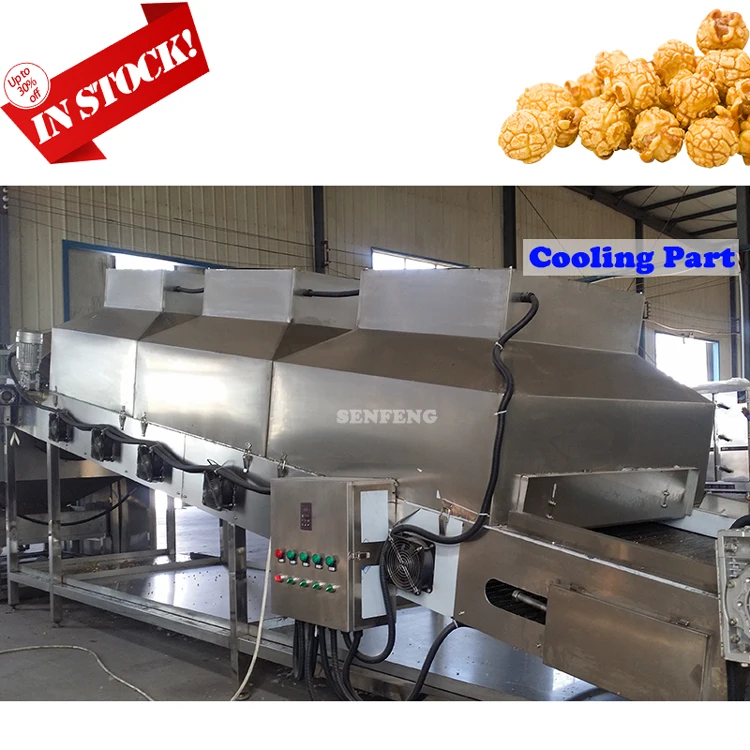 High Efficiency Electric Industrial Caramel Mushroom Pop Corn machine Popcorn Production Line