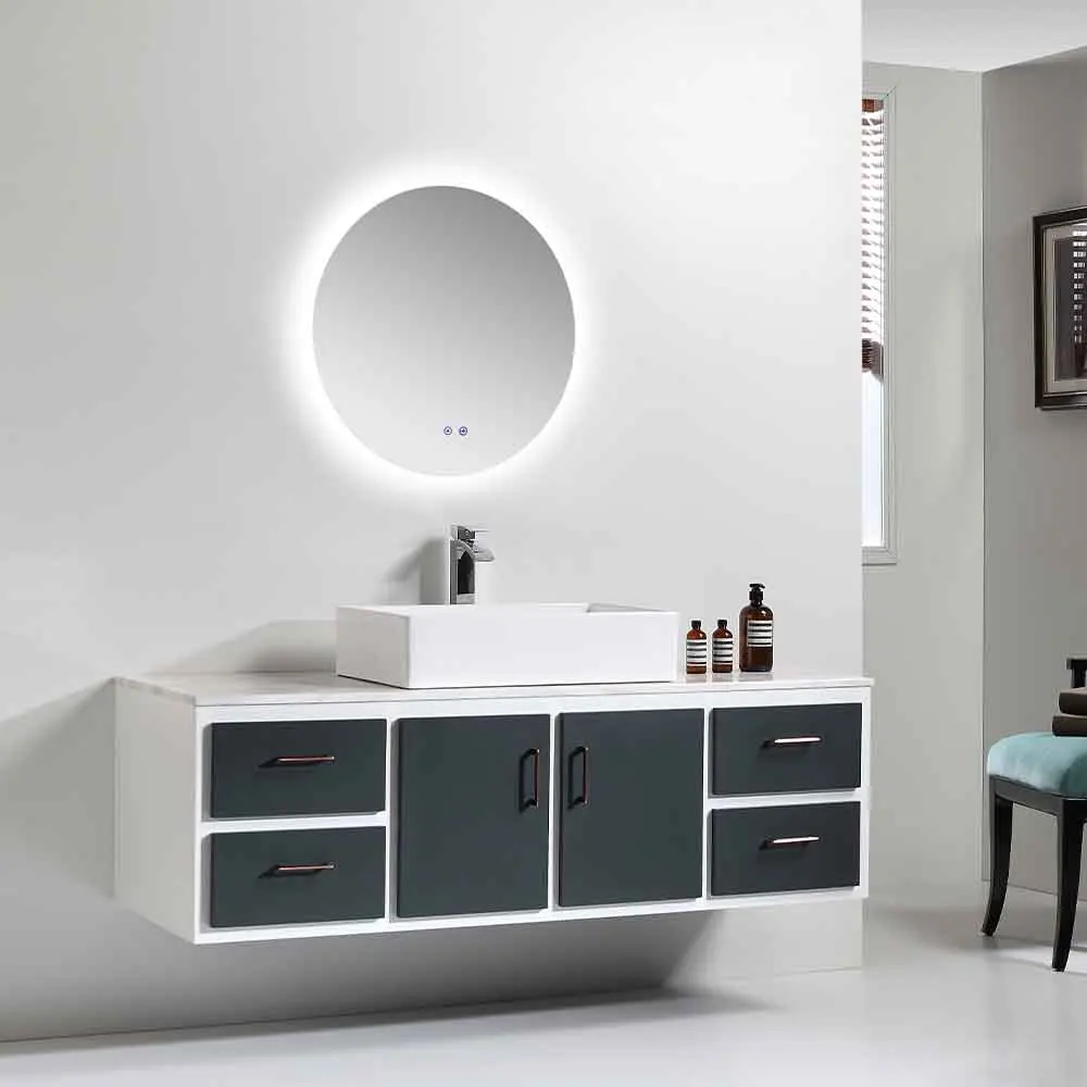 New style morden factory bathroom vanity with sink glossy paint bathroom vanity set custom luxury bathroom cabinets and vanities