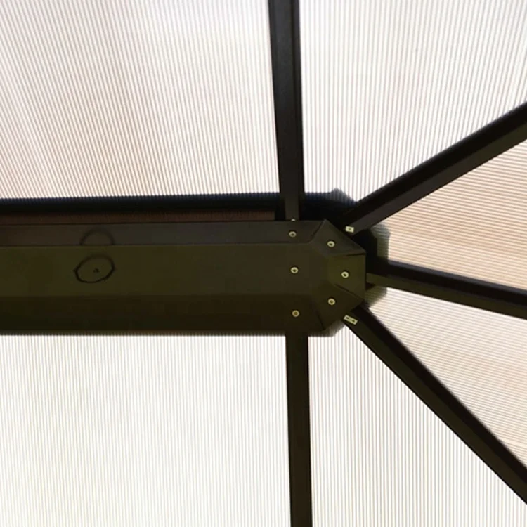 luxury all-aluminum hard top solar patio gazebo outdoor