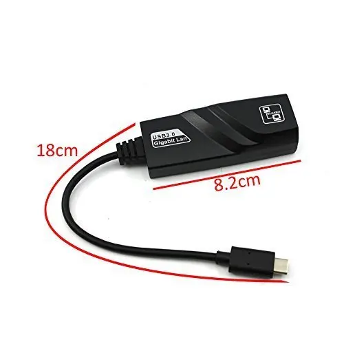 USB 3.1 Male Type-C to LAN Port RJ45 10/100/1000 MBps Gigabit Ethernet Network Adapter Connector for Macbook