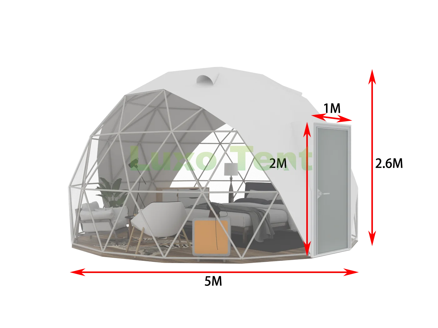 Custom resort tente de luxe glamping tent ball tent geodesic igloo dome houses