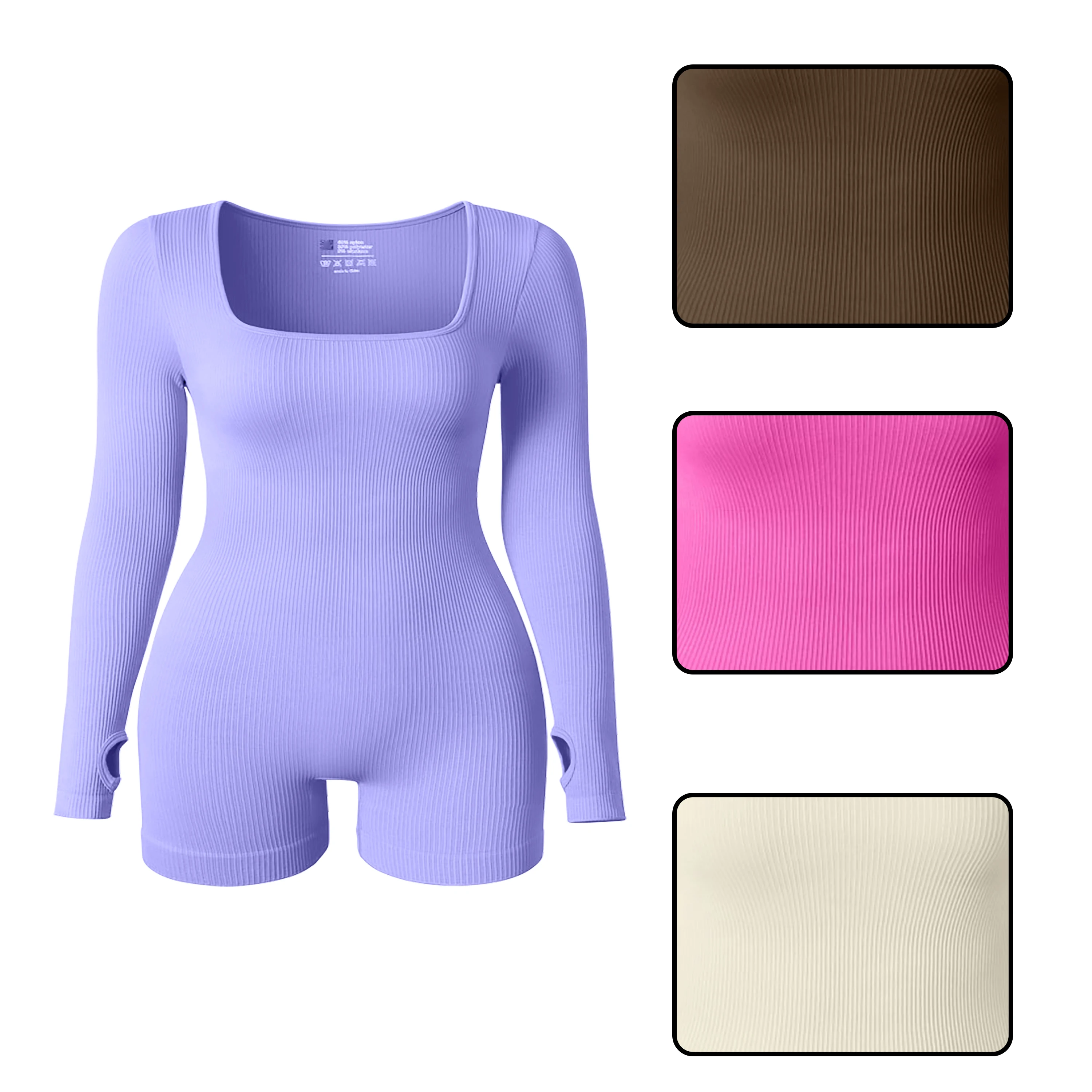 Hot Selling Square Shaped Neck Yoga Wear Woman Plus Sizes Fitness Set Sport Jumpsuits