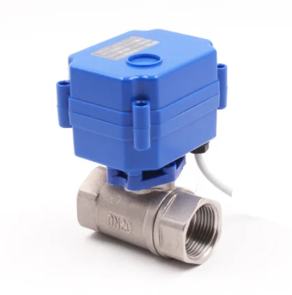 DC9-24V 110V220V  electric 2 way valve actuator motorized ball valve  stainless steel brass BSP NPT motorized flow control valve