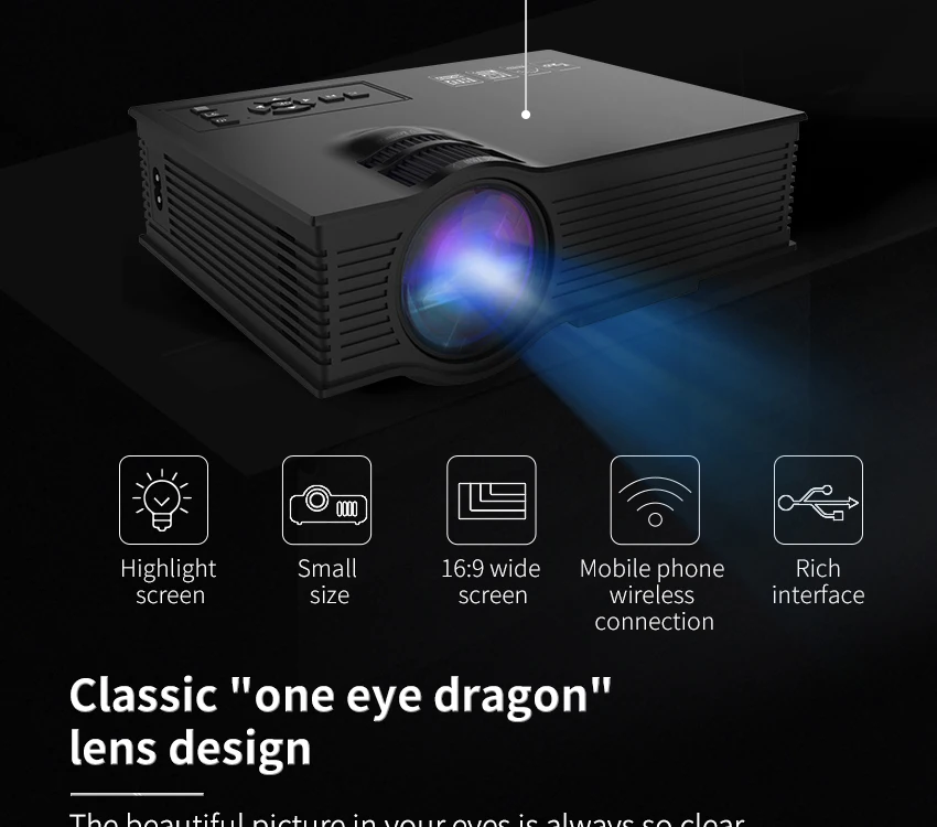 UNIC high lumens low cost projector logo projector home cinema LCD LED projector UC68