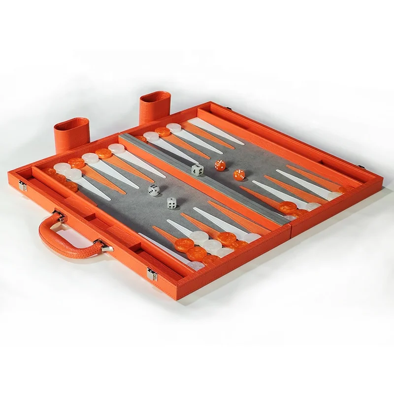 Factory professional luxury wood indoor game set backgammon pieces 15 inch travel game backgammon