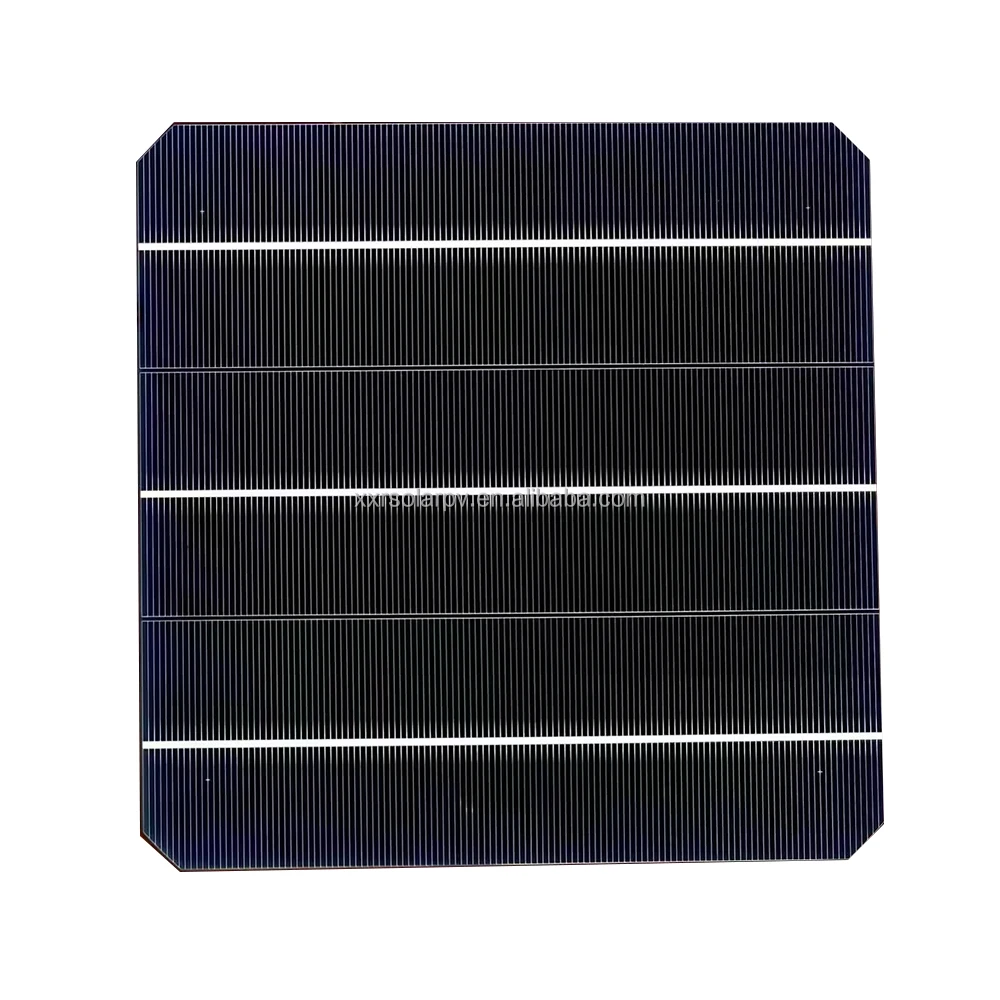 High Quality Efficiency 21.6% 5.92w Continuous Busbar Solar Cell 166mm 3bb Mono