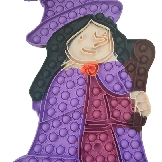 Hot Halloween Witch Shape Decompression Silicone Fingertip Toy Relive Stress Toy