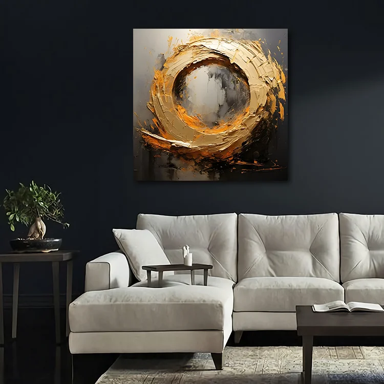 Hot Sales Handmade Oil Painting Abstract  Texture Wall Art Framed Painting Ready To Hang For Home Hotel Decor