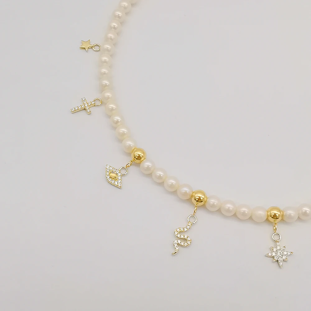 14k Gold Jewelry Cute Tiny Charms Pendant Solid Yellow Gold Moissanite Gemstone Charms Wholesale