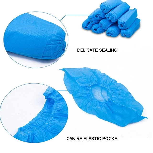 Non woven Disposable PP High Quality CPE shoe cover Disposable Waterproof Shoe Cover medical