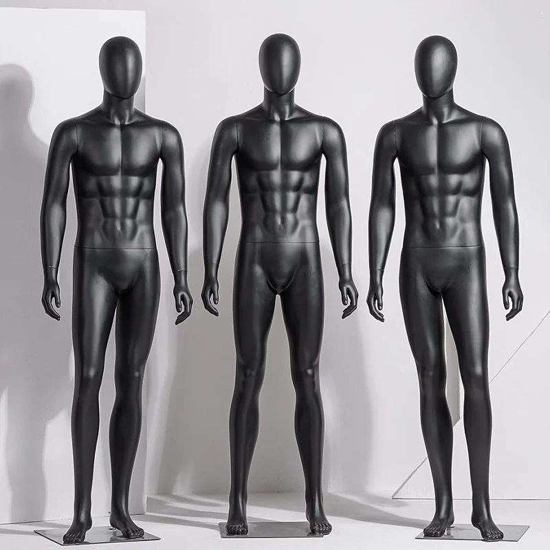 Wholesale Muscle Sport Black Full body Plastic Male Mannequin