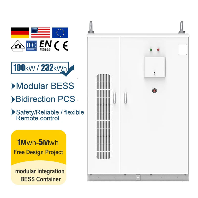 Solar BESS Cabinet PCS 100kW 215kWh Commercial Battery Energy Storage System Factory Backup Power Lifepo4 Battery Storage