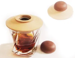 Cocktail Smoker Set with Lid, Better Smoking Effect, Natural Wood Material with Cleaning Brush Spoon 4 Flavor Wood Chips