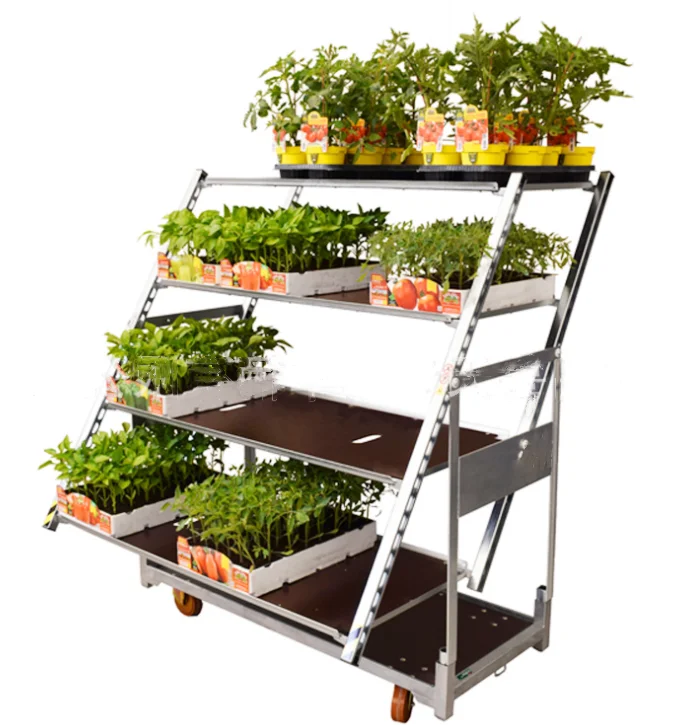 Greenhouse Trolley Garden Flower Trolley Rolling Danish Trolley Garden Transporter