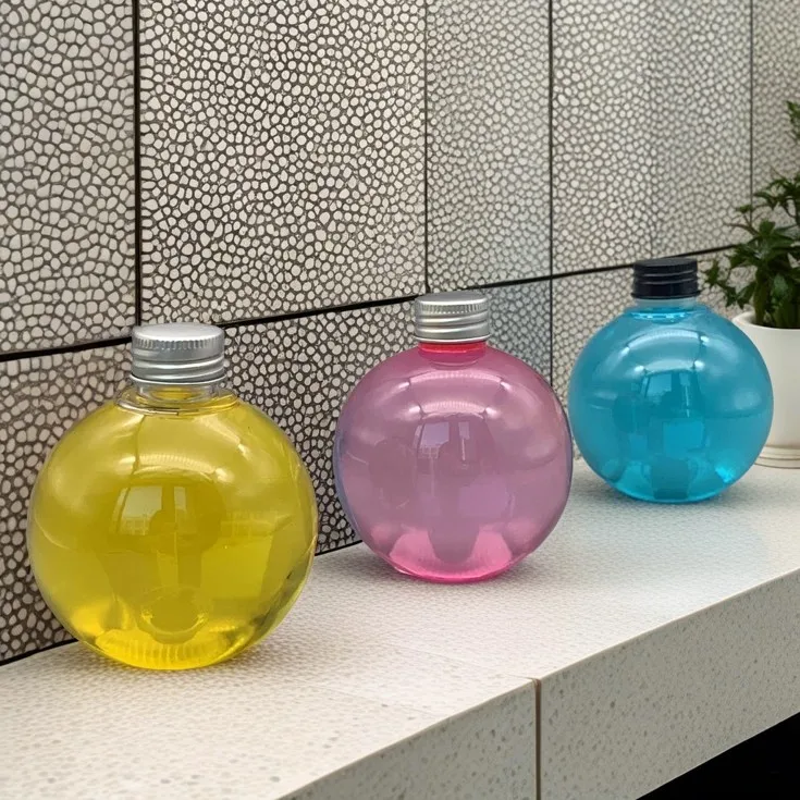250ml ball shaped sprayer green plastic spray bottle for sanitizer water spray hair dressing Lotion Bottle Shampoo Bottle