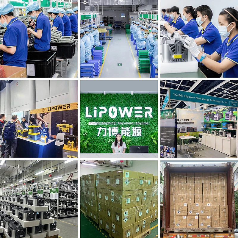 Lipower 1000w 1200w 2000w 2200w 3000w Power Supply Lifepo4 Battery Portable Solar Power Station