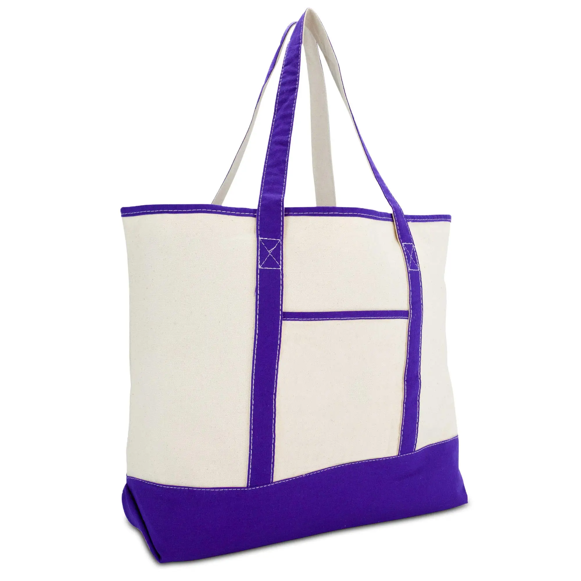 Hight Quality Heavy Cotton Canvas Bag Reusable Grocery Shopping Bag with Small Pocket for Food