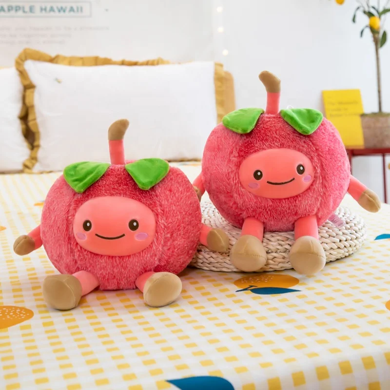 New funny fruit party green nice pear peach fruit plush toys Stuffed Animal Hot Sale  factory outlet