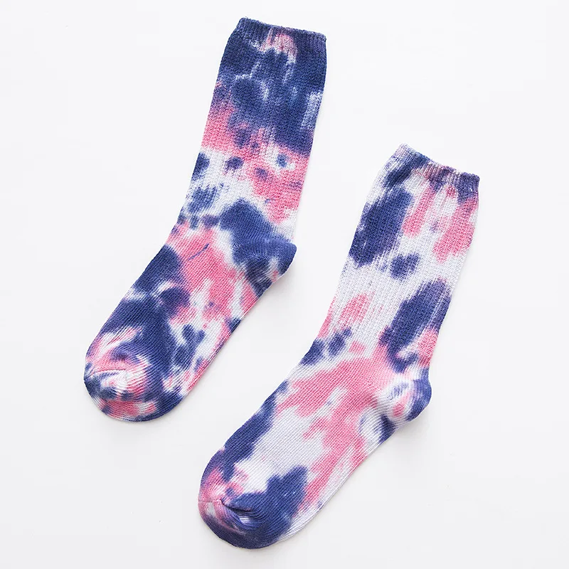Uron Pure cotton street line character in long tie-dye socks stockings hose wet socks