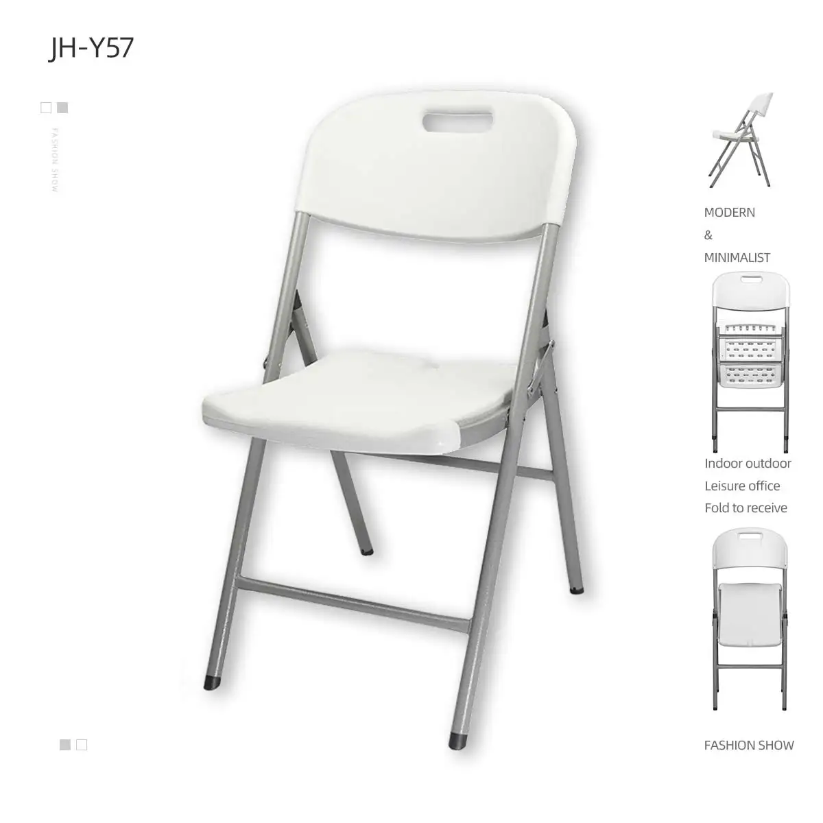 Cheap Wholesale Modern Foldable, Stackable Garden Chair Outdoor Portable White Metal Plastic Folding Chairs For Events Wedding