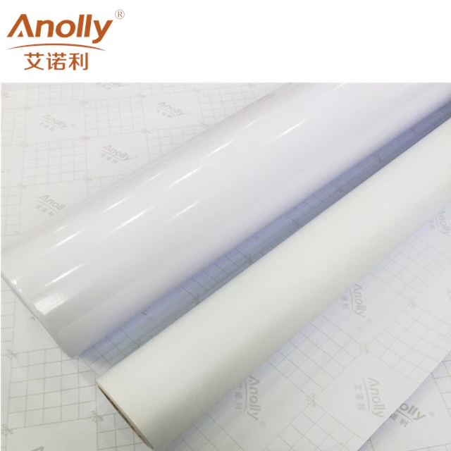 Anolly Printable Adhesive Black Back Car Wrap Vinyl Sticker Roll printable vinyl for digital printing