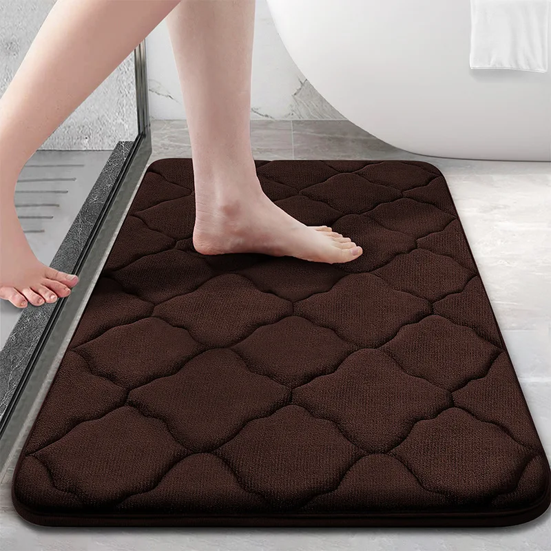 Memory Foam Bath Mat 24x16, Ultra Soft Non Slip and Absorbent Bathroom Rug, Machine Wash Dry, Comfortable Carpet for Shower