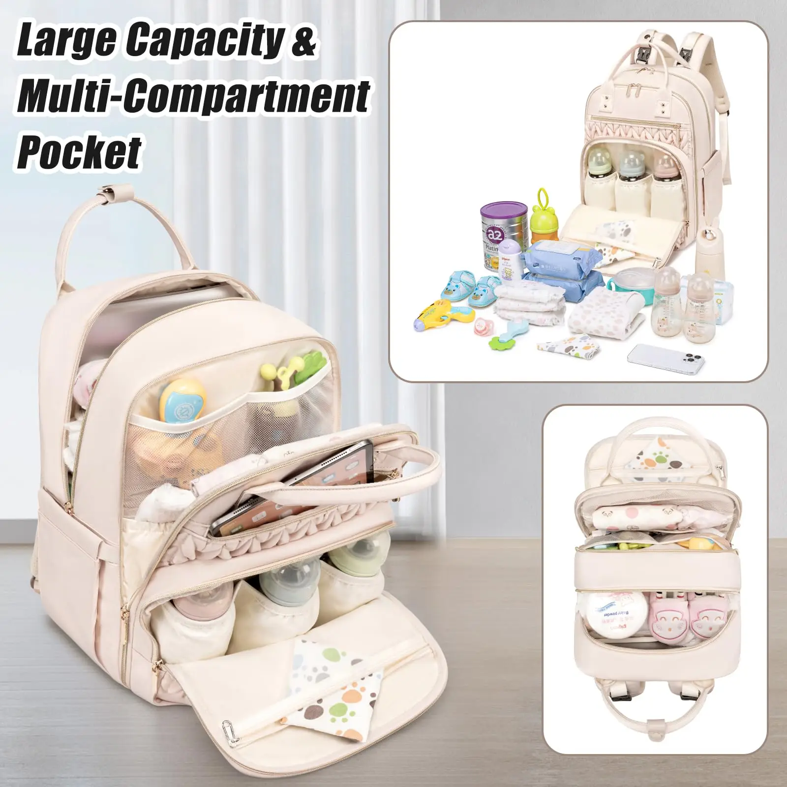 Portable Folding Mosquito Net Crib Mommy Bag Multi-functional Portable Large-capacity Leisure Shoulder Mother and Baby Bag