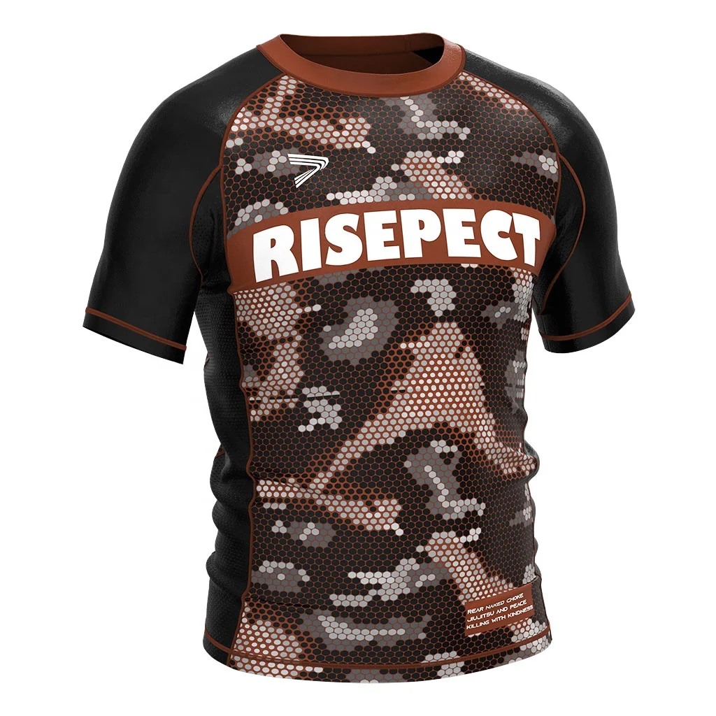 Fashion Nogi Fight Sublimated Quick Dry Girls Rash Guard Swimwear Custom Mma Shorts Bjj Rashguard Half Sleeve