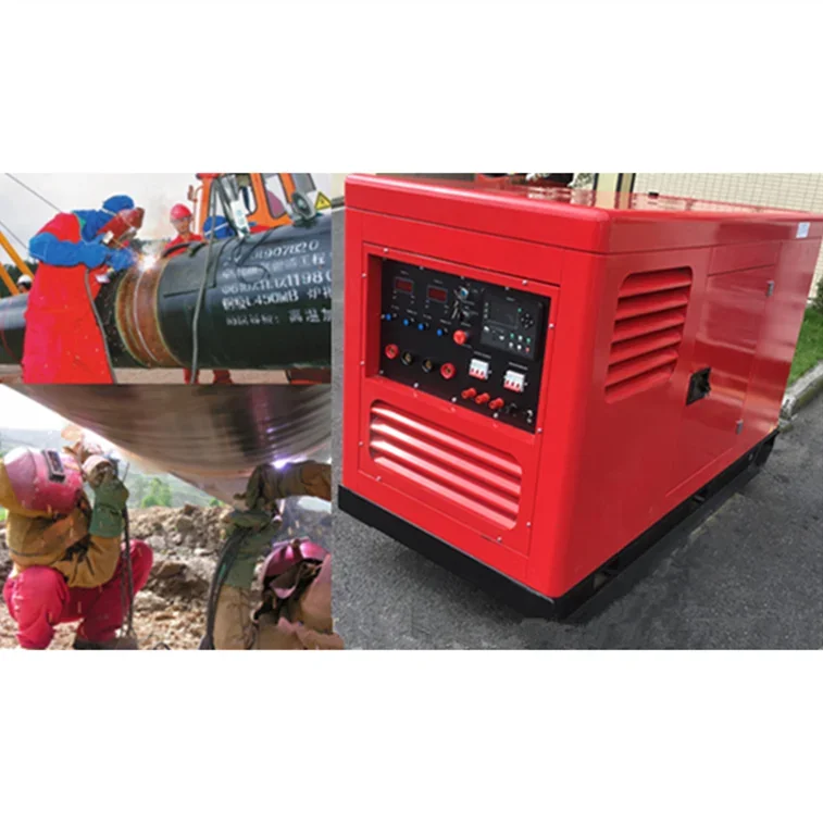 Industrial silent engine driven Tig MMA stick DC 300A 450A welding machine motor welder diesel 400 amps