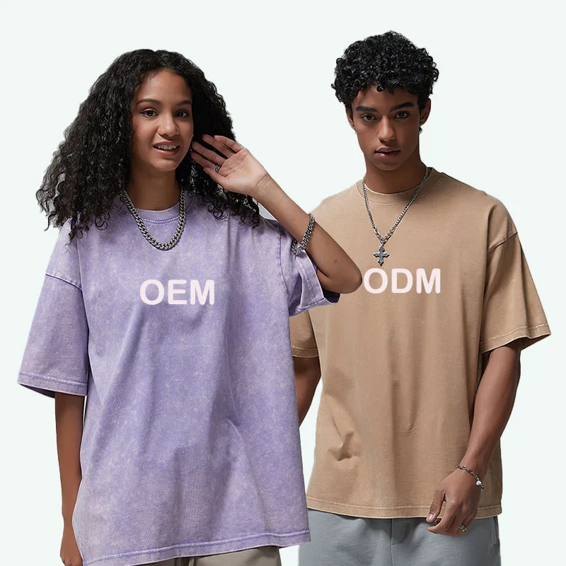 custom oem tie dye acid wash dtg print cotton vintage logo tee mens  blank  clothing oversized tshirt  for men