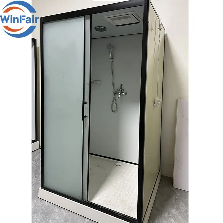 WinFair Portable  All In One Indoor Shower Prefabricated Tiny Modular Pod Shower Cabin Prefab Bathroom