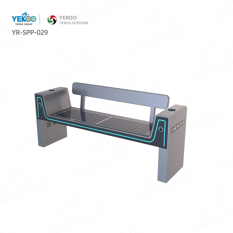 Hot Sell Stainless Steel Smart Solar Bench with Charger