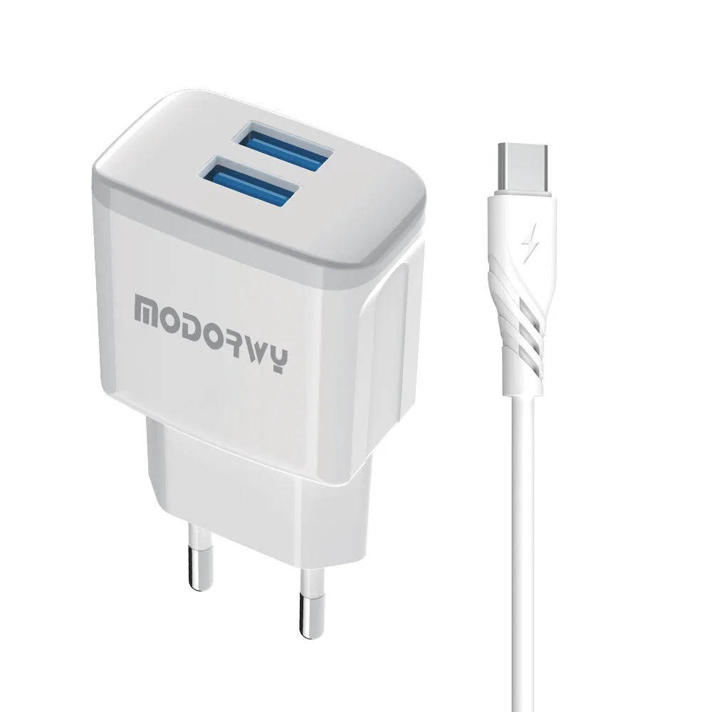 MODORWY 2.1A High Speed Eu US 2 USB Port Wall Charger Auto Power Adapter Plug For Iphone Samsung Android phone PC mp3