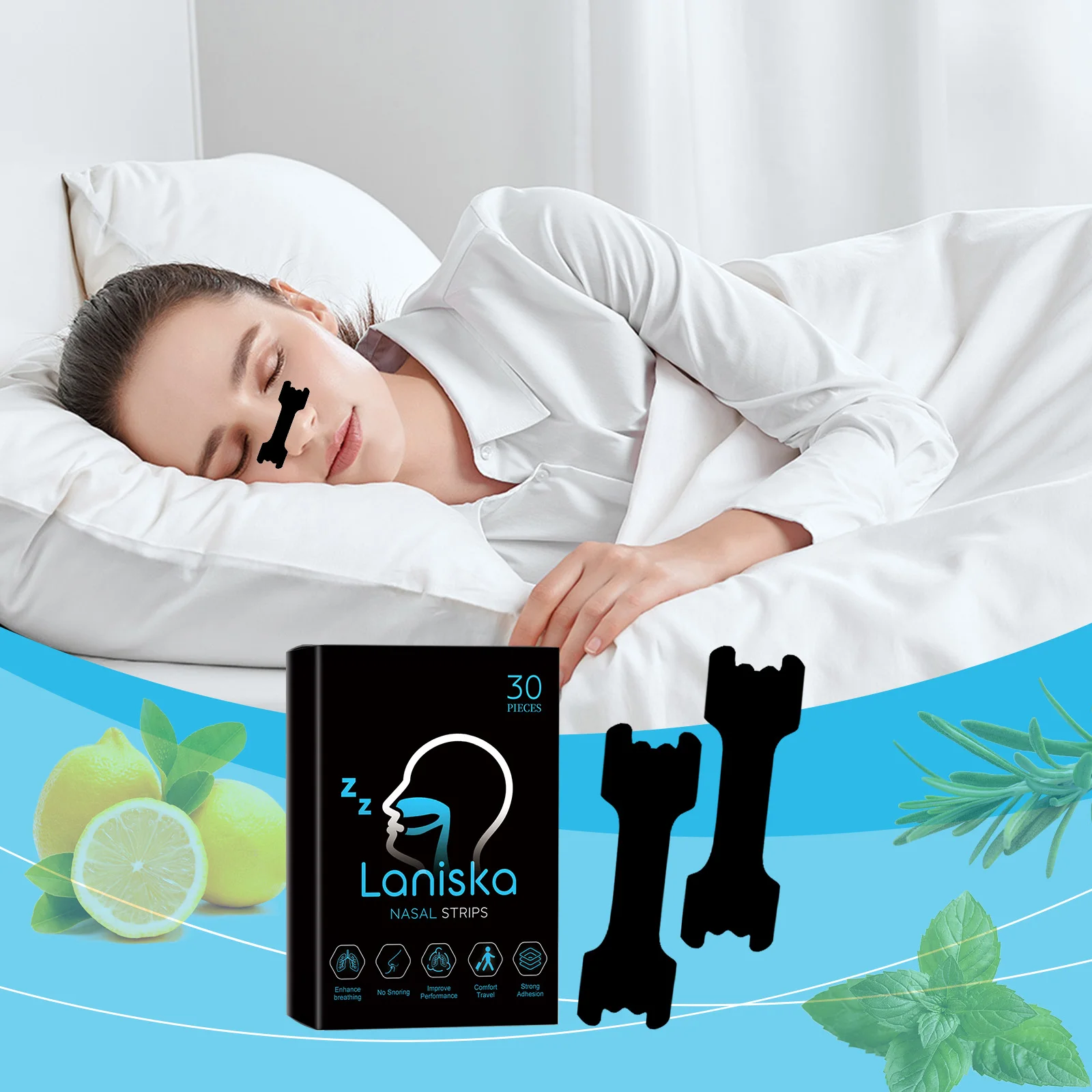 Wholesales New Nasal Breathing Dilators Magnetic Starter Kit Anti Snoring Nose Strips Sleep Quality Nasal Patch