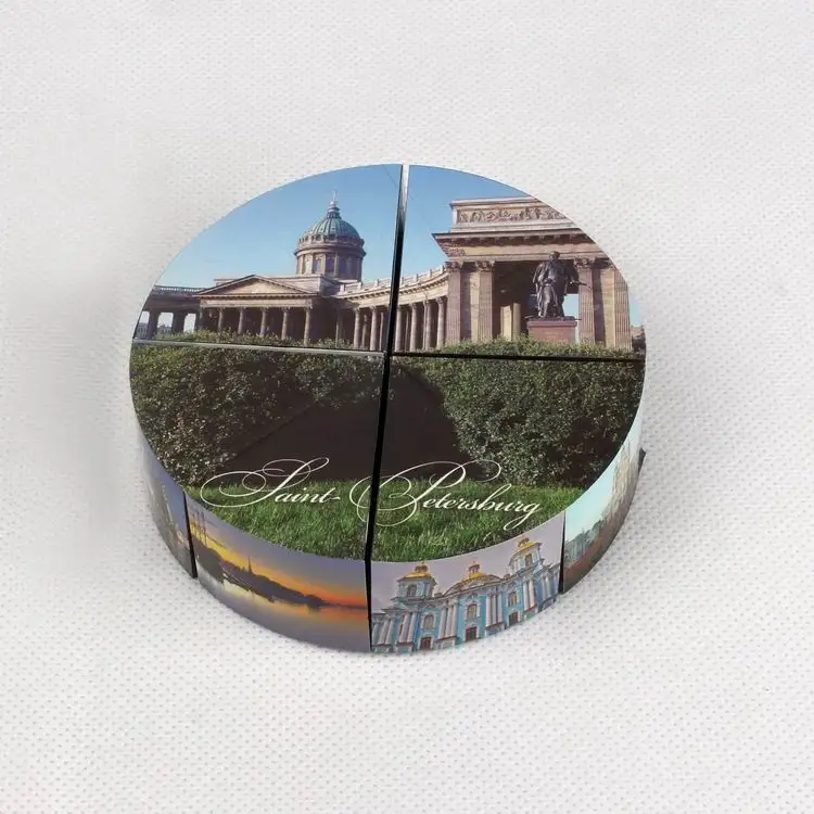 10x10x10cm cube professional customized magic puzzle folding cube Calendar Cube for advertisement