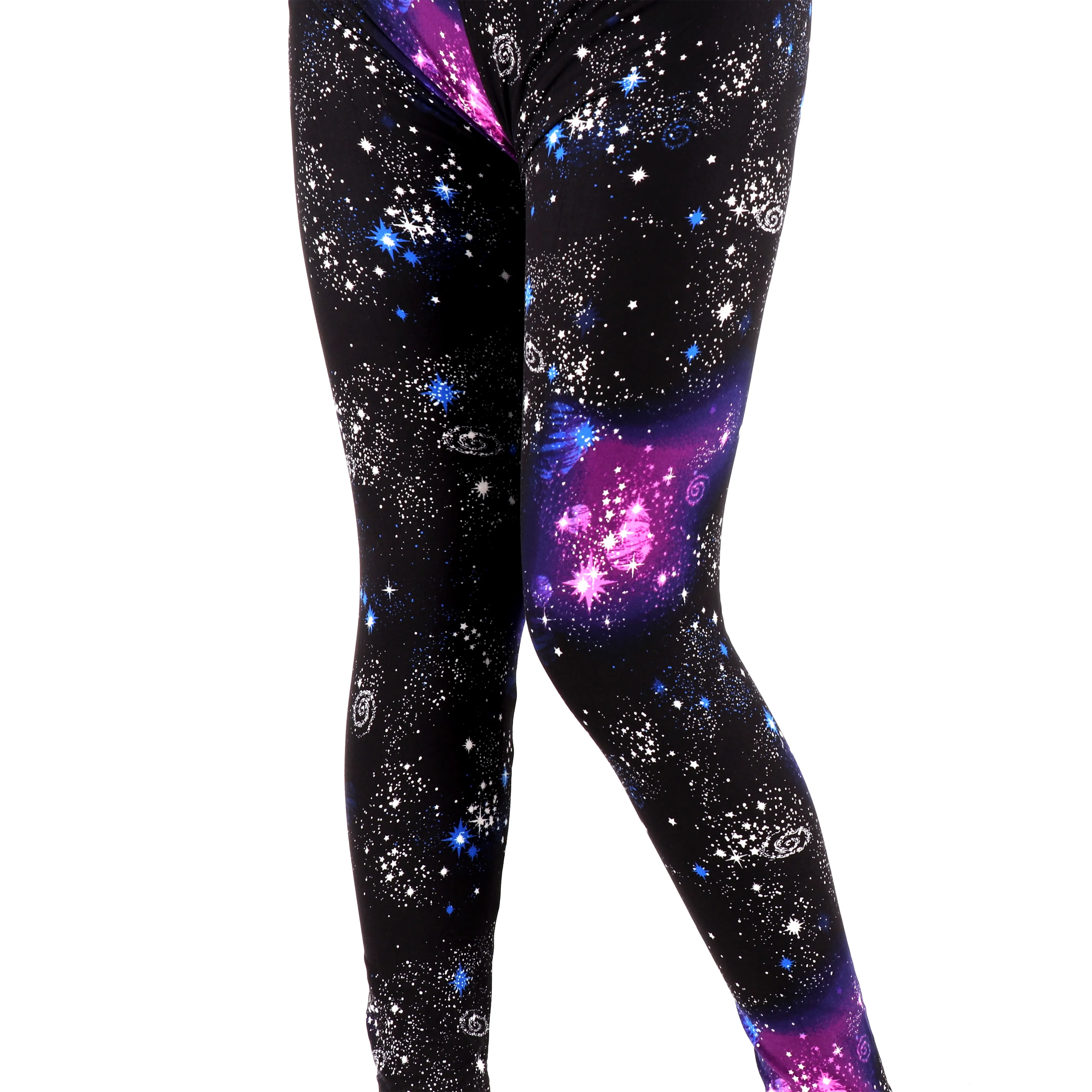 Tall Curvy Women Pants Super Soft Buttery Quality Fashion Lady Extra Tall Curvy High Waist Yoga Galaxy Sky Prints Leggings Stock