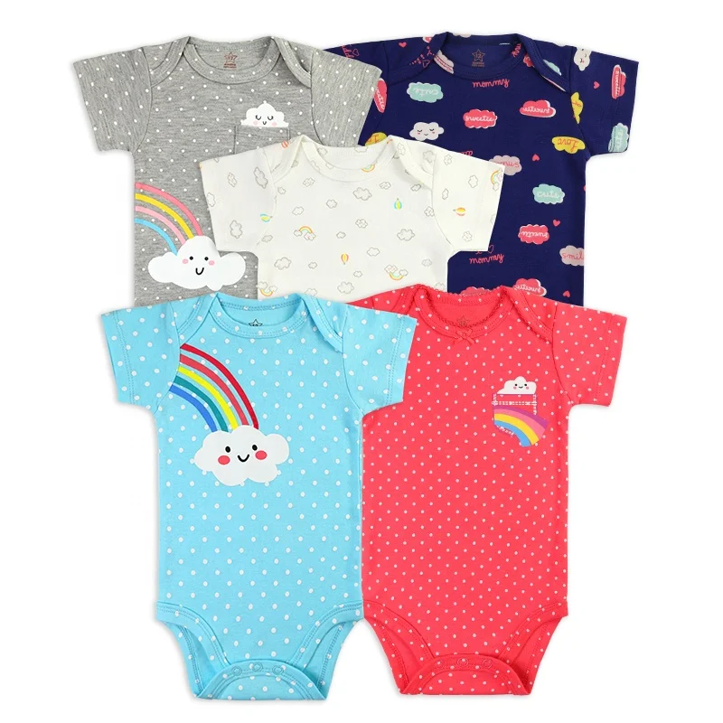 new style baby clothes newborn baby gift summer short sleeve knitted baby girl romper sets