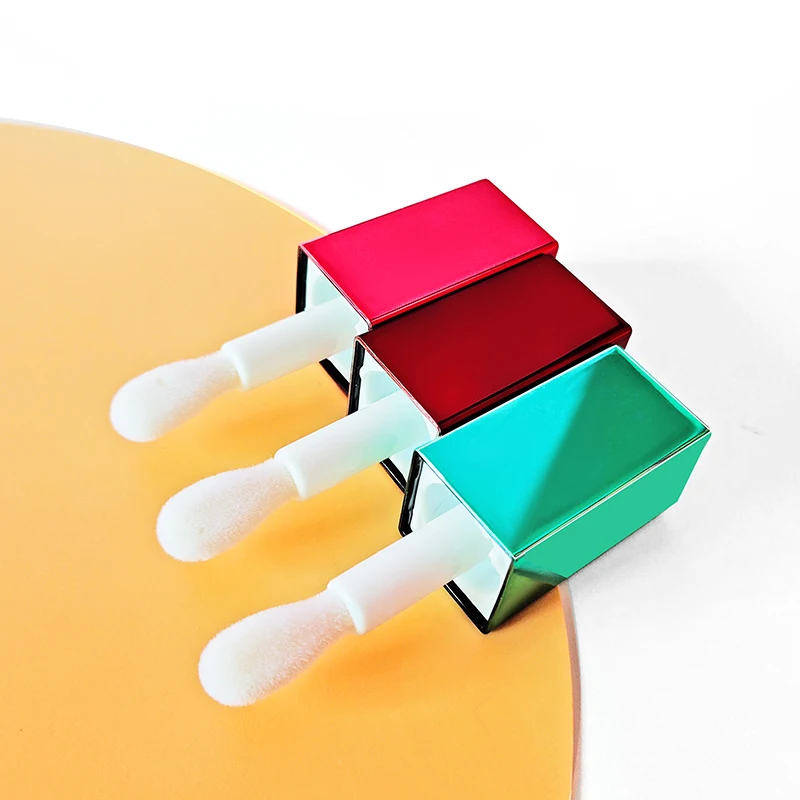 pink square lipgloss tubes OEM empty gold  lipstick tube lip gloss tube  for Liquid Eyeshadow 5ml 7ml