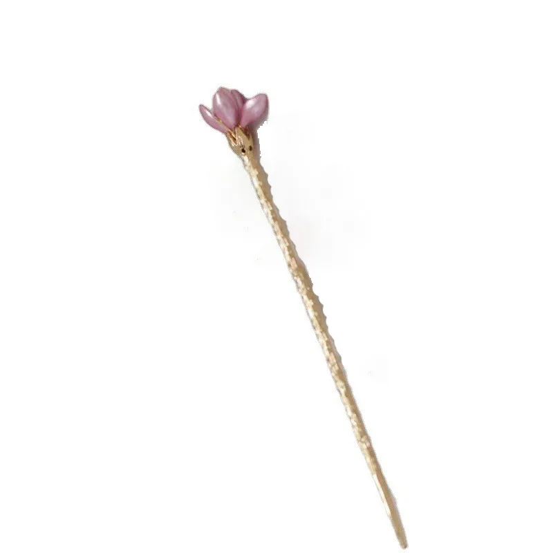 GEERDENG Hot Sale Traditional Chinese  Metal Hairpin for Women Fairy Flower Hair Sticks Hair Accessories for Wedding Party