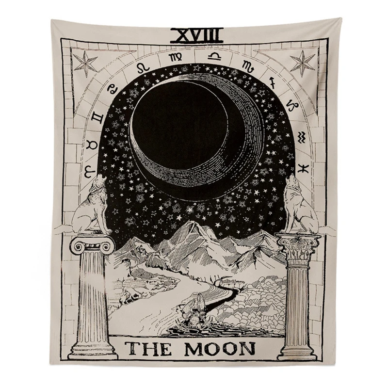 
Wall Cloth Psychedelic Tarot Card Decoration Tapestry Bedroom Study Background Cloth 