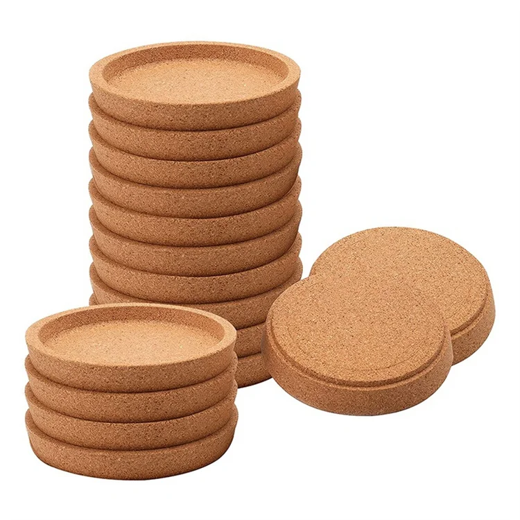 Wholesale Creative Non-slip Heat Insulating Mat Round Coaster Cork  Placemat Coaster For Tea Cup