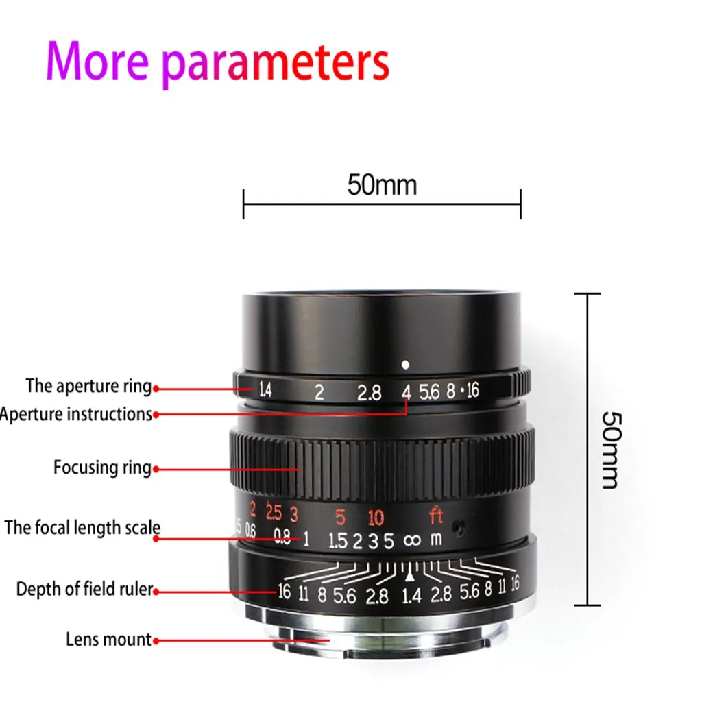 7artisans 35mm F1.4 Full Frame Manual Fixed Lens for Sony E-mount A7 A7II A7RII A7S A7SII A7III A7RIII A6500 Camera