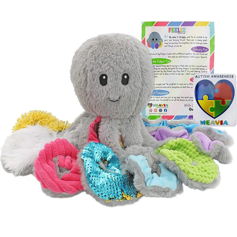 Fidget Toys Plush Octopus Plush Toy Sensory Toy Autism 5 Years Old