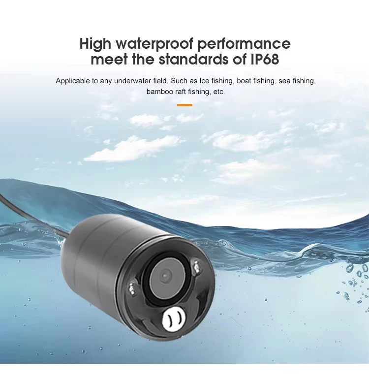 HR-50100DRS Fishing gear wholesale outdoor product LCD 100M depth color screen display fish finder camera underwater