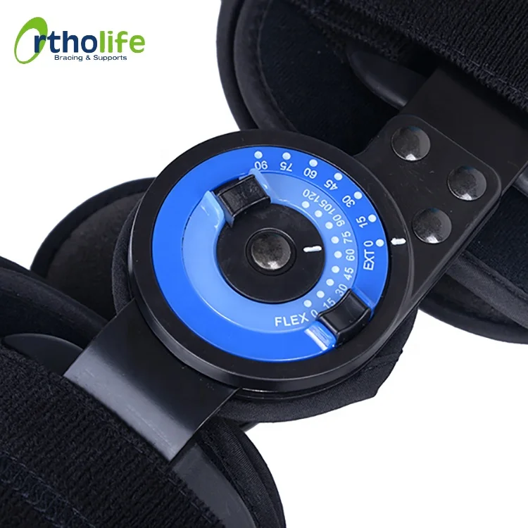 OL-KN096 Orthopedic Adjustable Leg Support Post-OP Hinged ROM Knee Brace