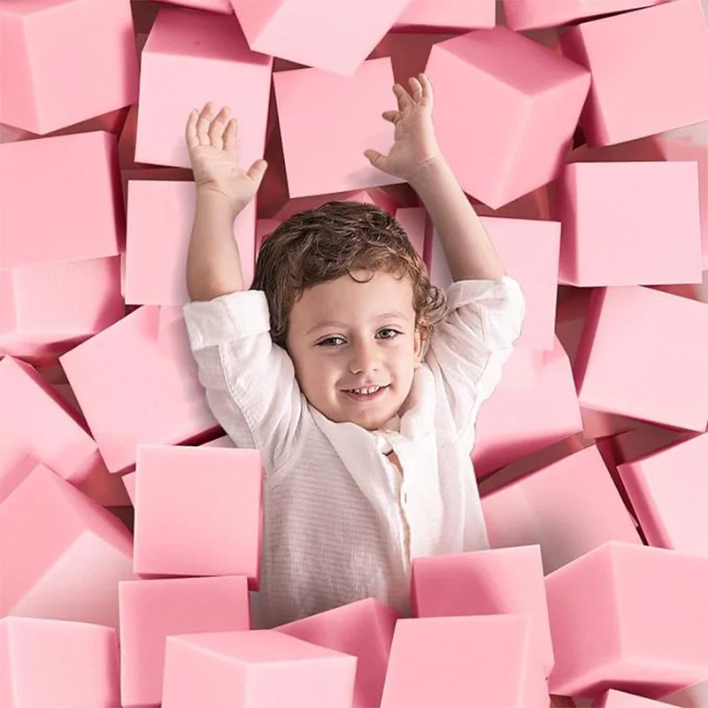 High Density Foam Pit Blocks Sponge Foam Cube Custom Logo For Indoor Trampoline Park Gymnastic Foam Pit Cubes