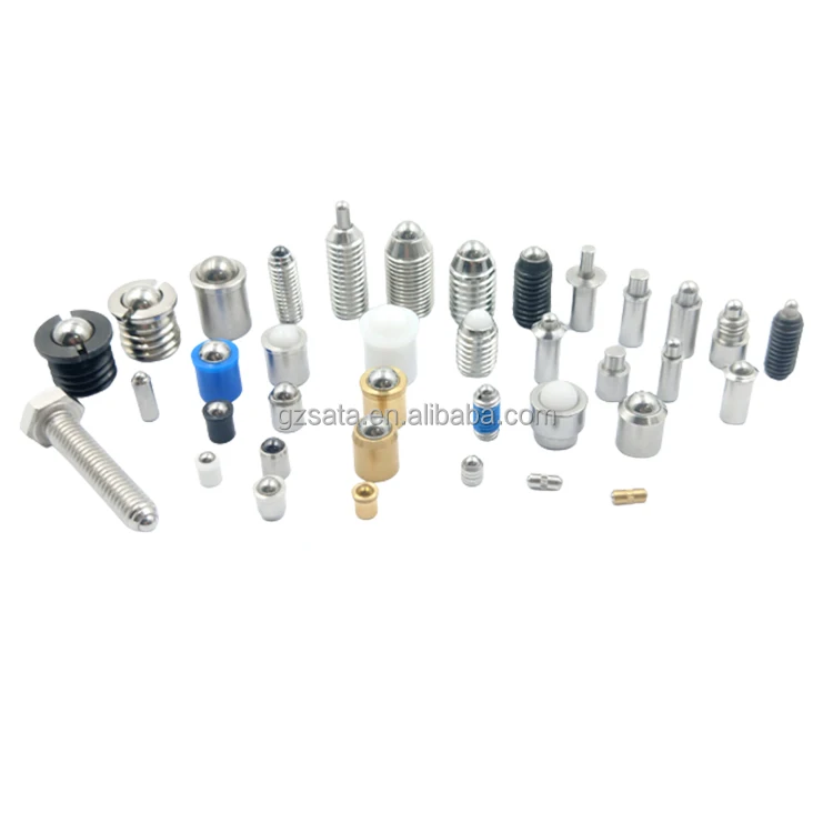 Stainless Steel 304 Allen Drive Spring Plungers POM Ball Hex Socket Ball Point Set Screws