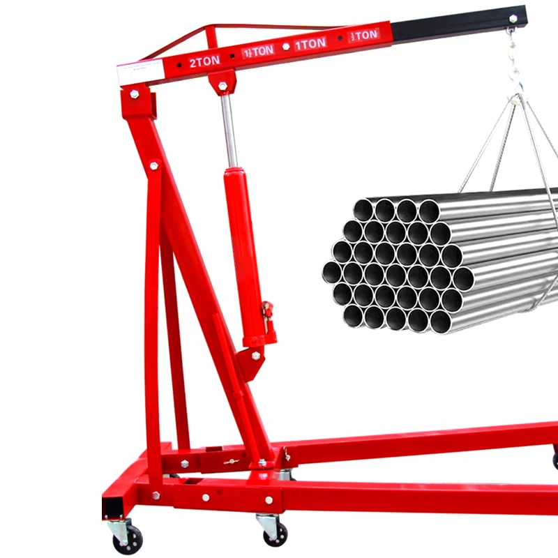 Sanlong low profile easy operation 2 ton shop car engine crane price list for sale