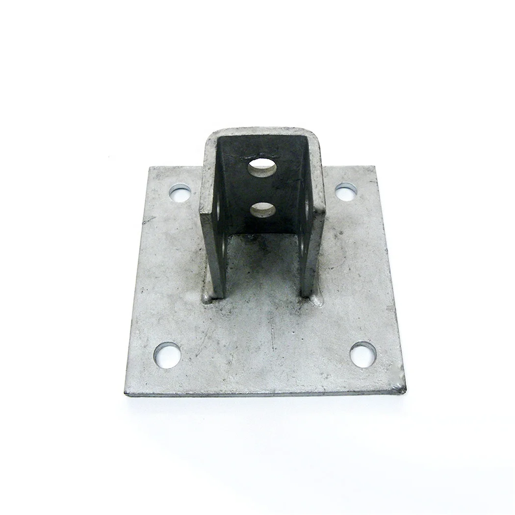 Customized C Channel Accessories Galvanized Square Post Base Plate
